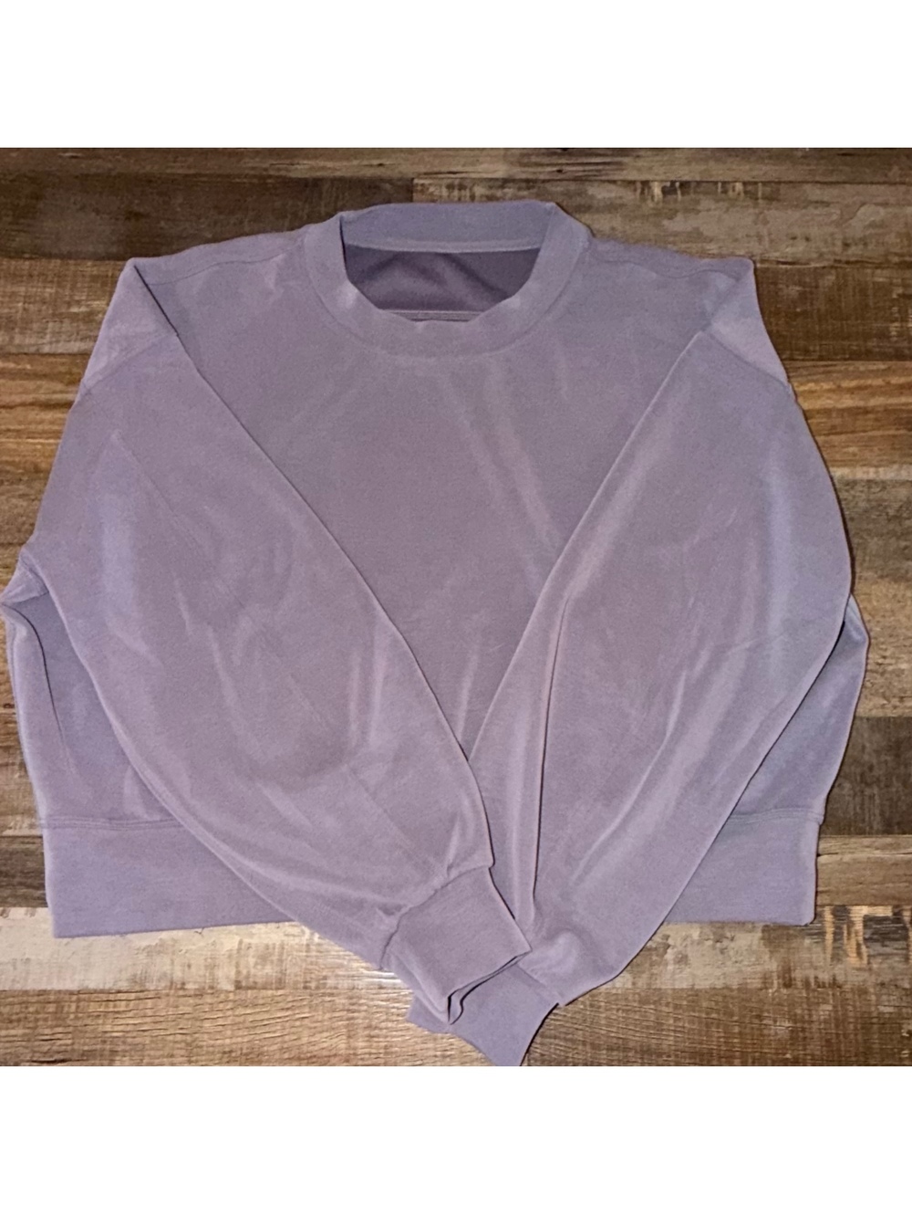 Lululemon Softstreme Perfectly Oversized Cropped Crew Lavender Size Unknown
